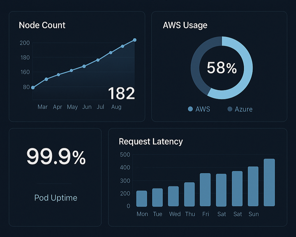 Cloud architecture with Kubernetes on AWS and Azure